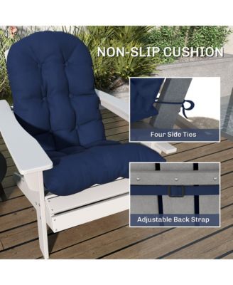 2 PCS Adirondack Cushions, Tufted High Back Patio Chair Cushions