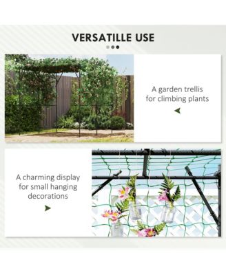 7.3 FT Tall Metal Garden Trellis for Climbing Plants