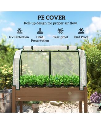 48 x 22 x 46 inch Raised Garden Bed w/ PE Cover,