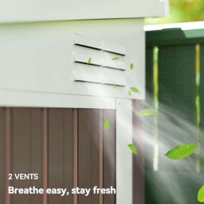 4' x 8' Storage Shed, Galvanized, Locking, Light