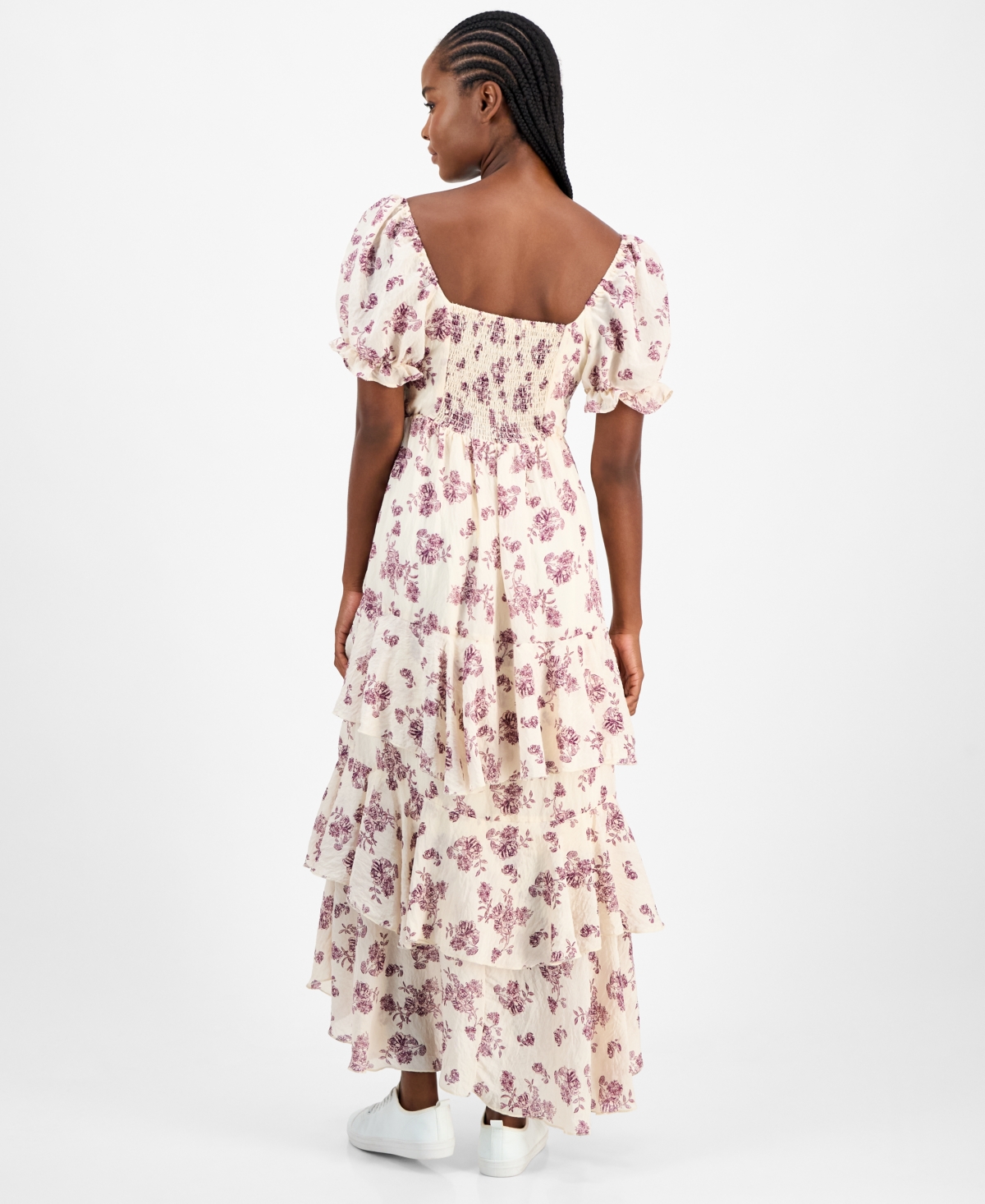 And Now This Women's Lace-trim Babydoll Maxi Dress, Macy's Exclusive In White