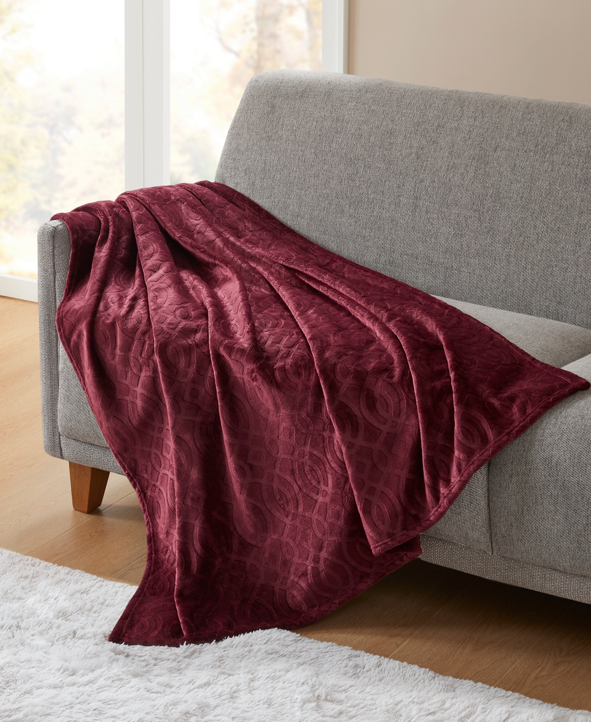 Premier Comfort Cozy Embossed Throw Blanket, 50" X 60" In Multi