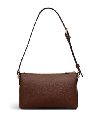 Pockets Texture Mini Zip Top Shoulder Bag