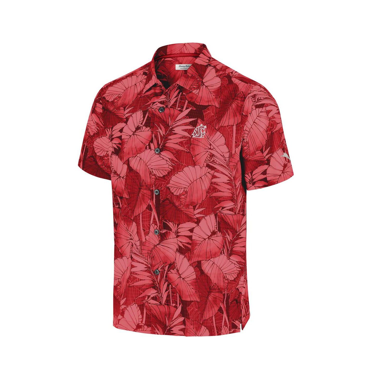 Мужская рубашка Tommy Bahama Crimson Washington State Cougars Coast Nuevo Fronds Button-Up — фото 2