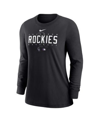 Women's Black Colorado Rockies Authentic Collection Legend Performance Long Sleeve T-Shirt