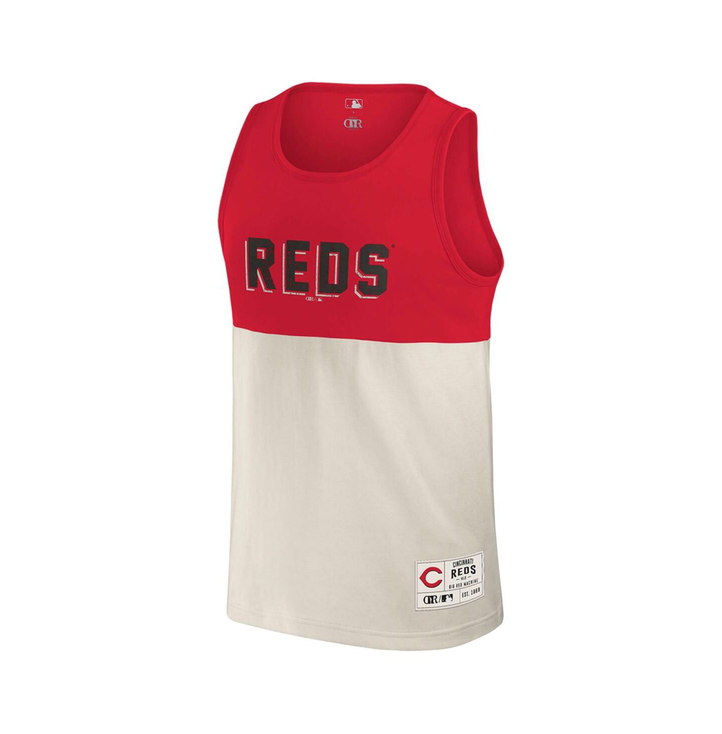 Мужской топ Fanatics Darius Rucker Collection by Red Cincinnati Reds Color Block — фото 2
