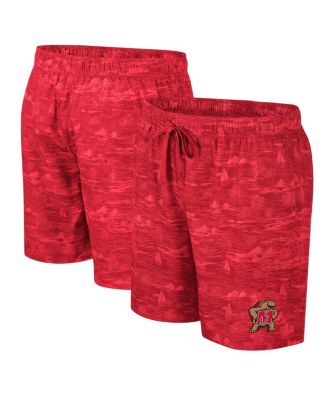 Colosseum - Men's Red Maryland Terrapins Ozark Swim Shorts
