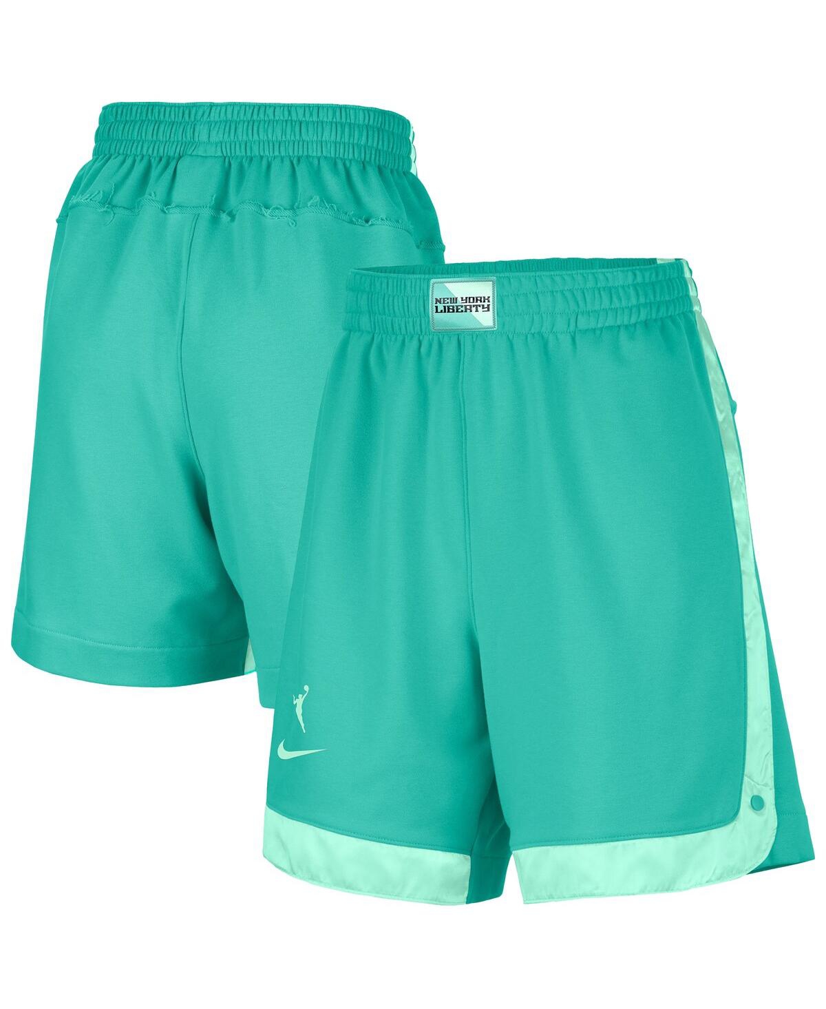 Women's Mint New York Liberty Fly Basketball Tri-Blend Fleece Shorts - Mint