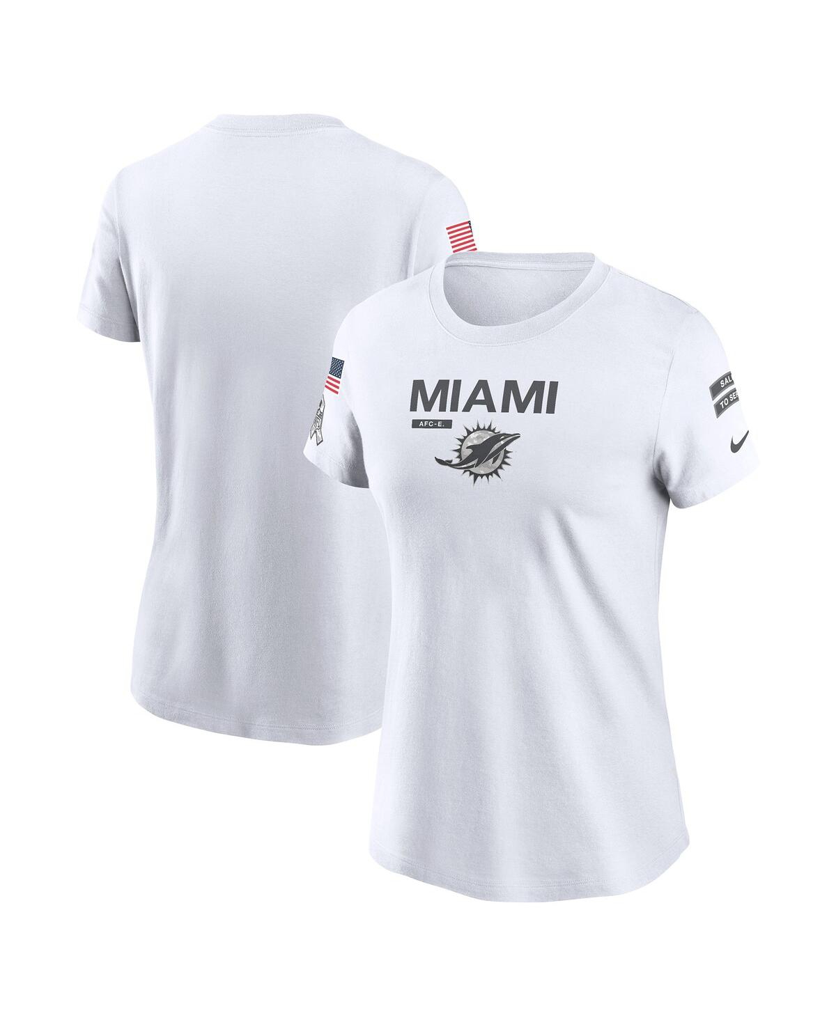 Women's White Miami Dolphins 2024 Salute To Service Legend Performance T-Shirt - White