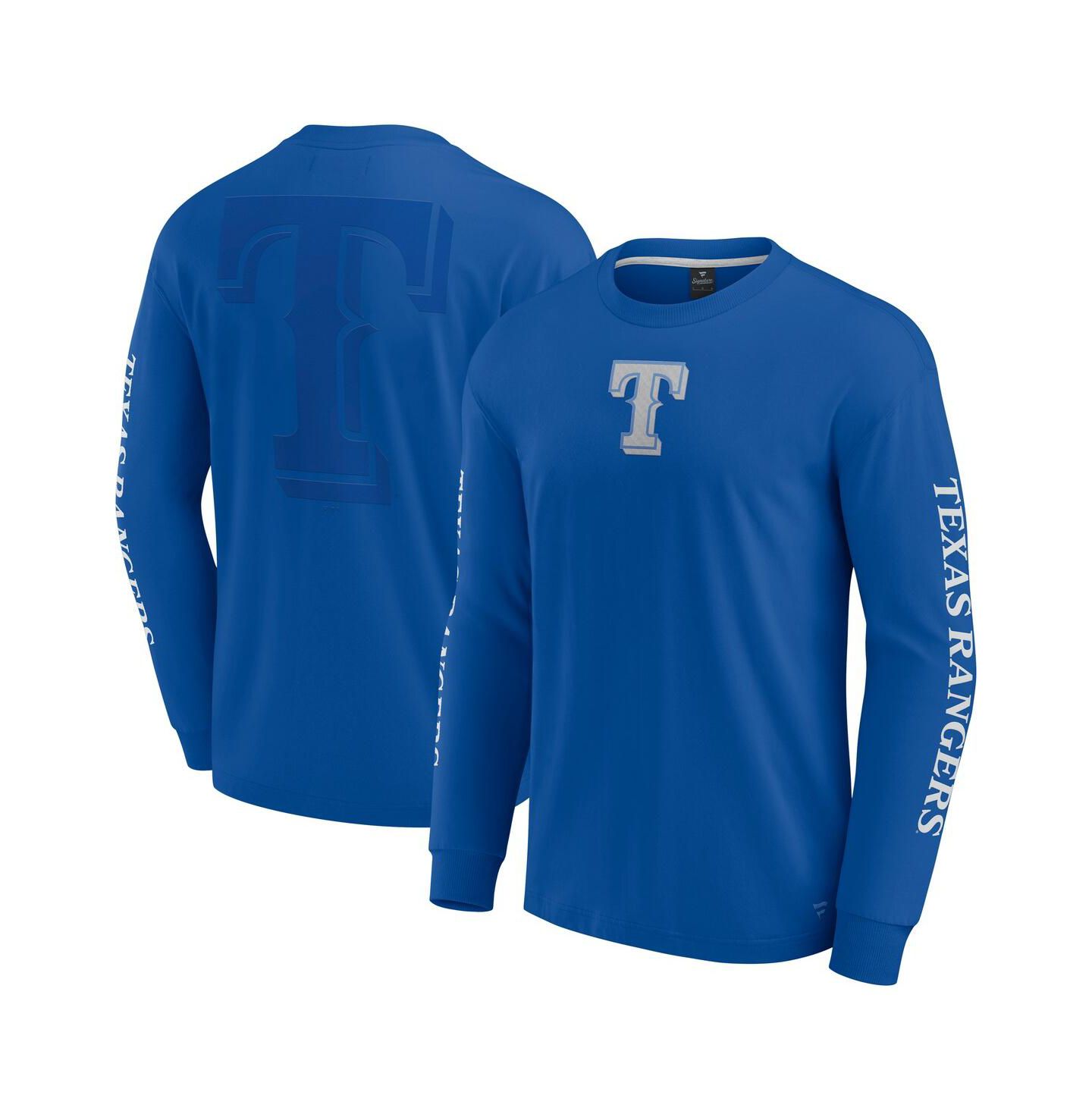 Мужская футболка Fanatics Royal Texas Rangers Elements Strive Long Sleeve — фото 1