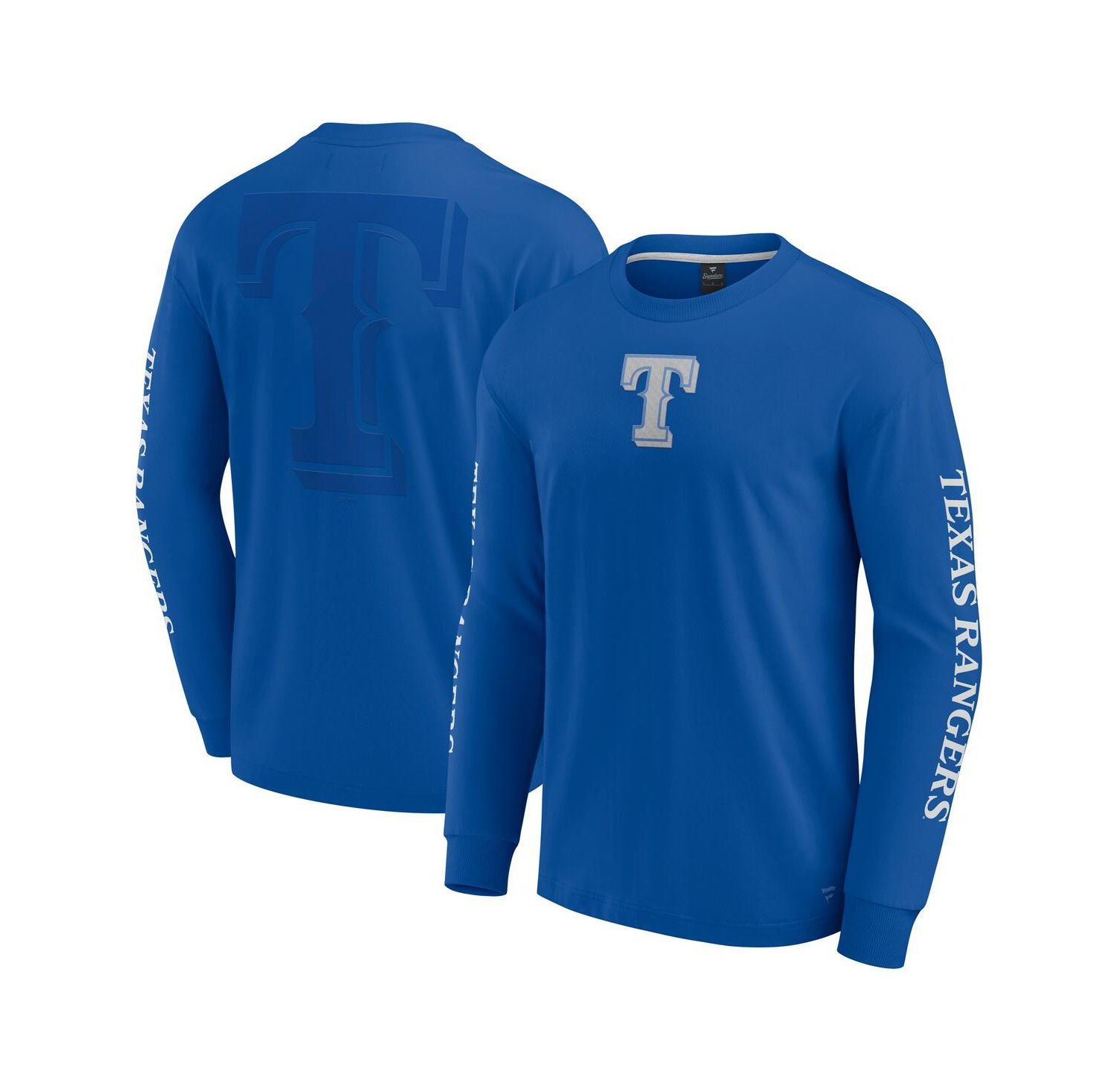 Men's Royal Texas Rangers Elements Strive Long Sleeve T-Shirt
