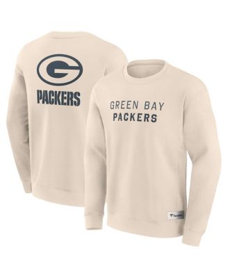 Fanatics - Men's Cream Green Bay Packers Elements Future Ground Lettering Pullover Sweatshirt