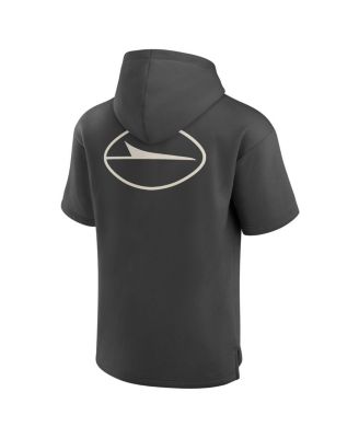 Men's Charcoal New York Jets Elements Future Ground Lettering Short Sleeve Pullover Hoodie