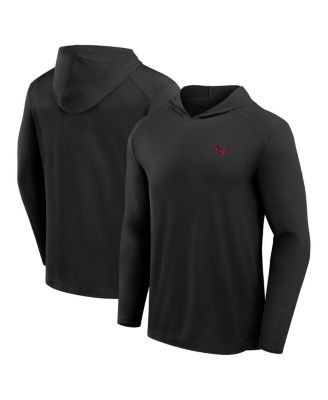 Fanatics - Men's Black Houston Texans Front Office Power Mono Long Sleeve Hoodie T-Shirt