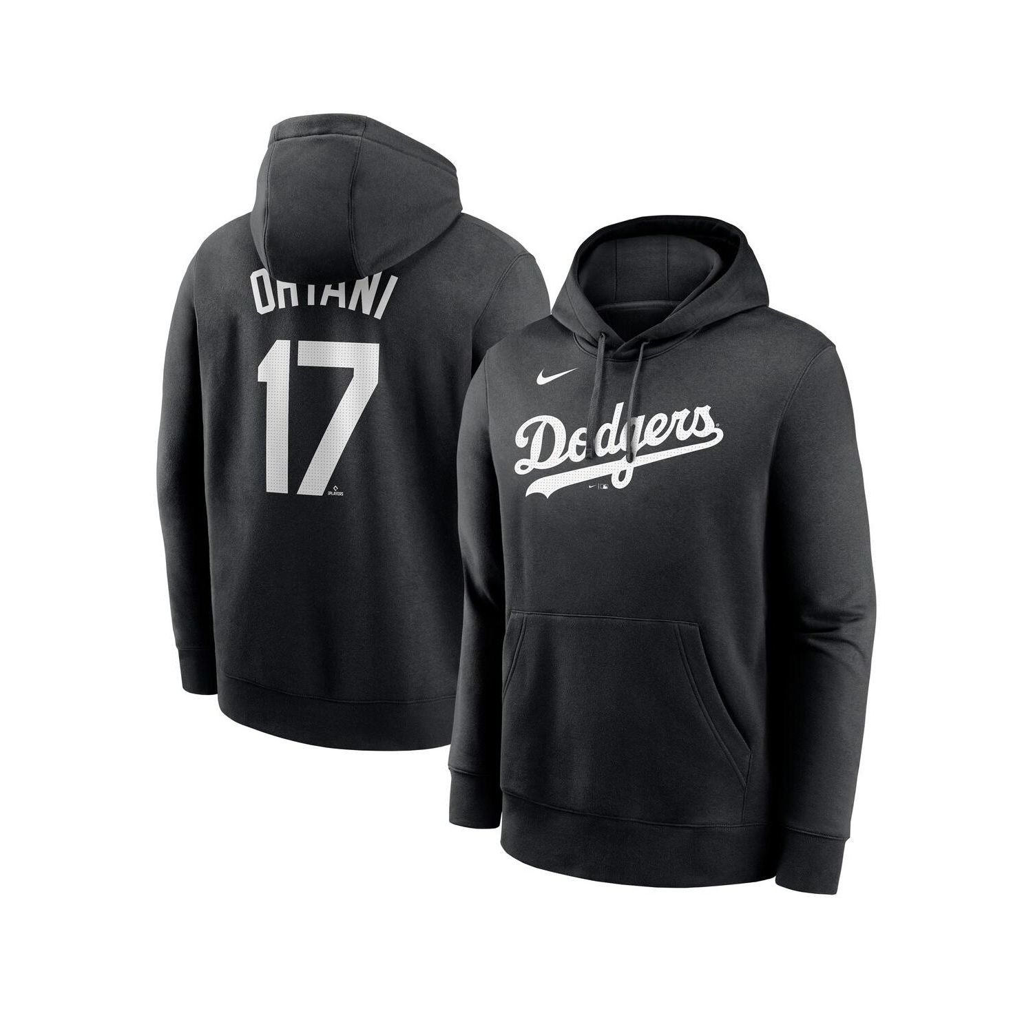 Men's Shohei Ohtani Black Los Angeles Dodgers Player Name & Number Club Fleece Pullover Hoodie