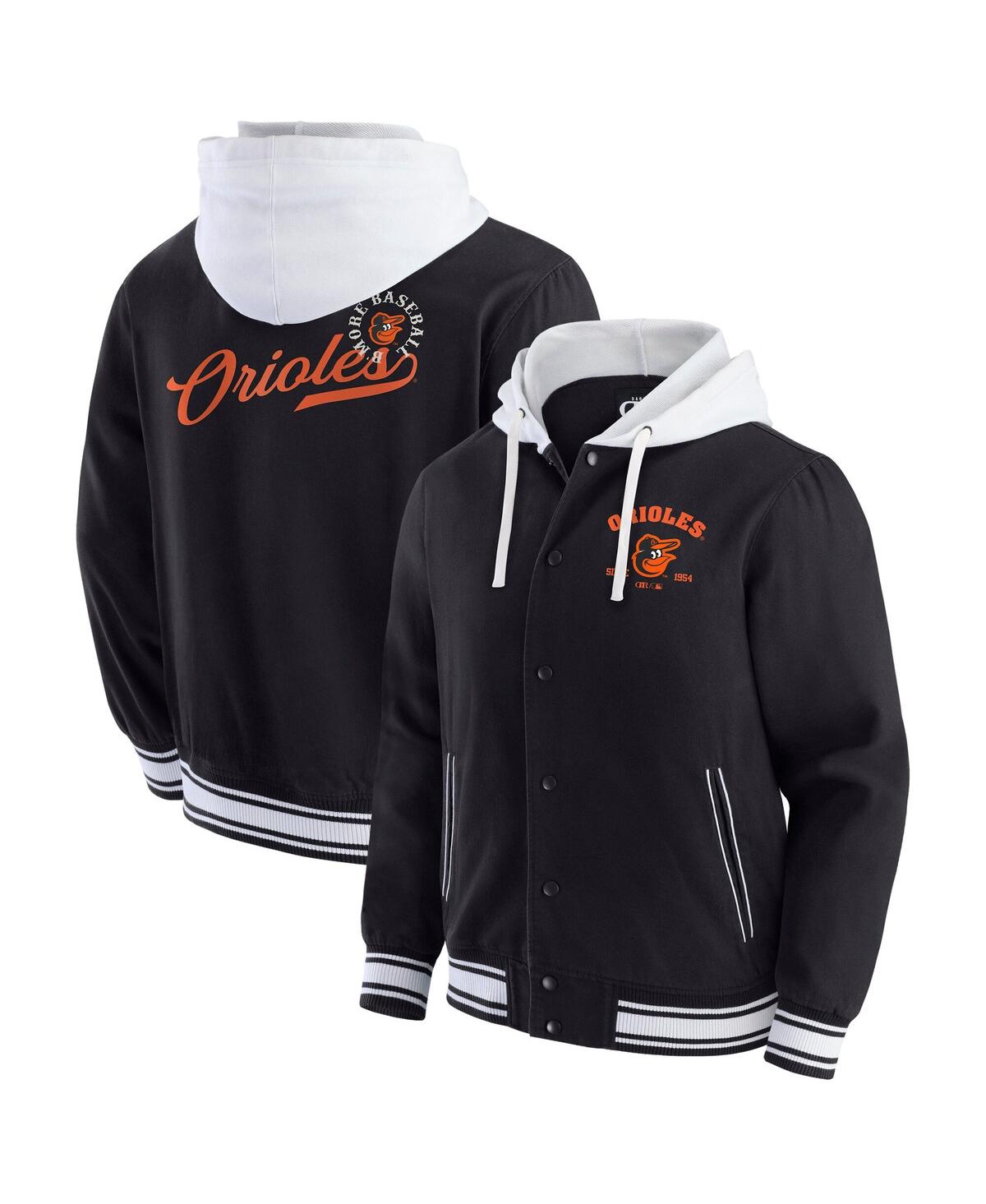 Men'sÂ Black Baltimore Orioles Full-Snap Hooded Jacket - Black
