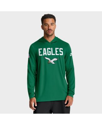 Nike - Men's Kelly Green Philadelphia Eagles Big Tall Alt Pack Performance Long Sleeve Hoodie T-Shirt