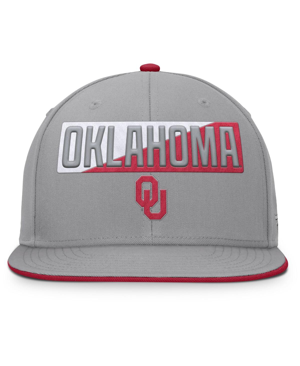 Fanatics Men's Gray Oklahoma Sooners Duo Snapback Hat In Gray