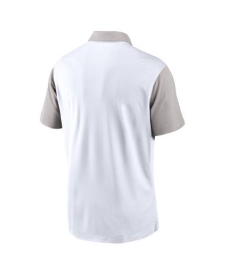 Men's White/Gray Florida Gators Athletic Prep Legacy Logo Vapor Performance Polo Shirt