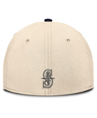 Men's Natural/Navy Seattle Mariners Statement Rise Performance Flex Hat