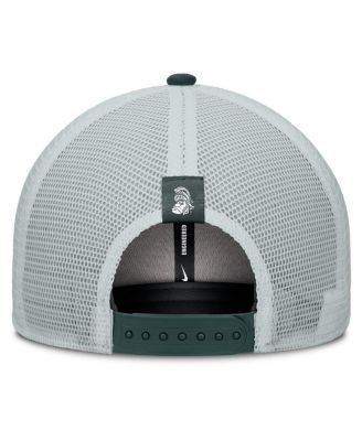 Men's Green/Gray Michigan State Spartans Legacy Arch Rise Performance Trucker Adjustable Hat