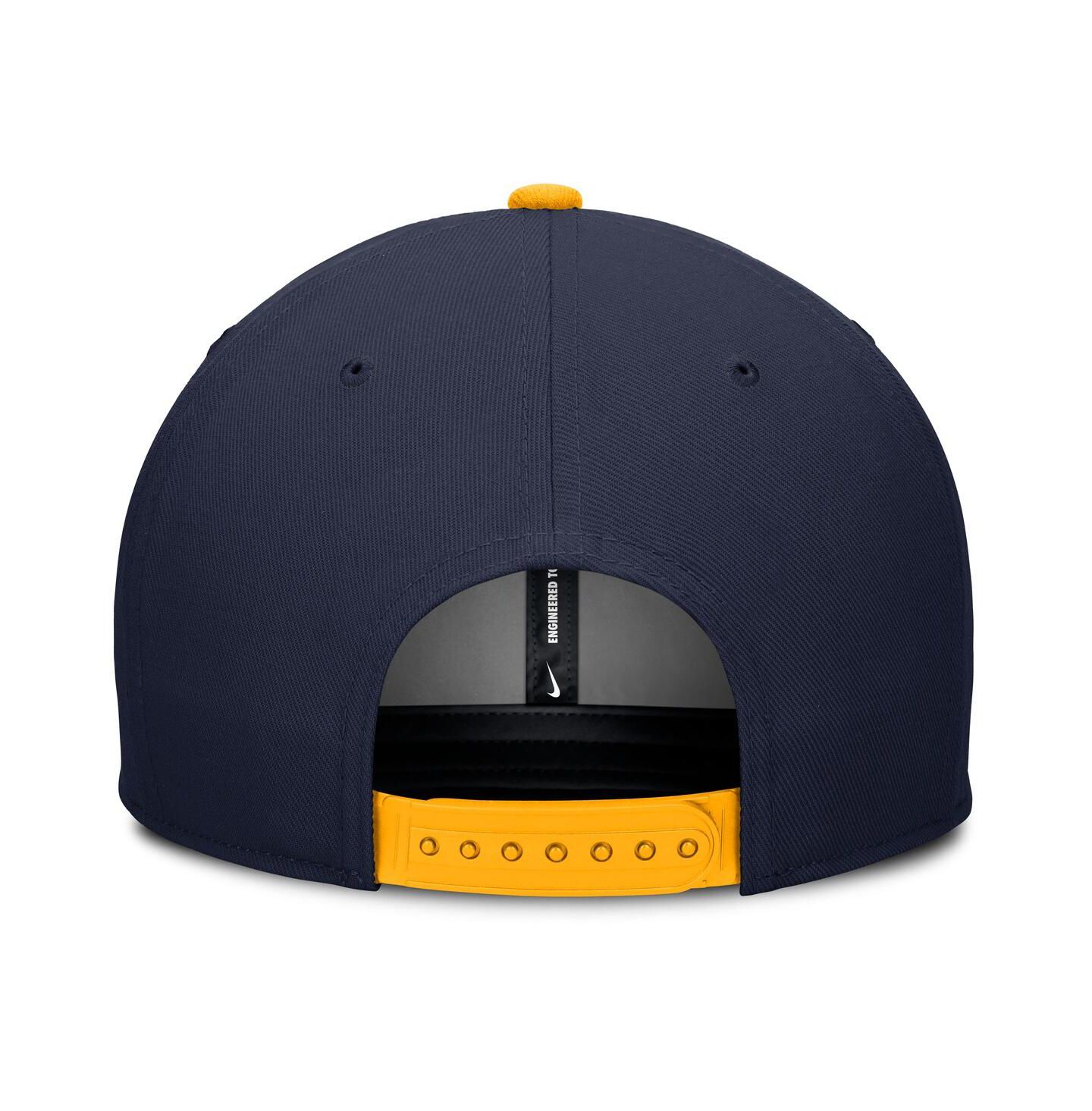 Мужская кепка Nike Navy/Cream West Virginia Mountaineers Pro Legacy Script Snapback Hat — фото 2