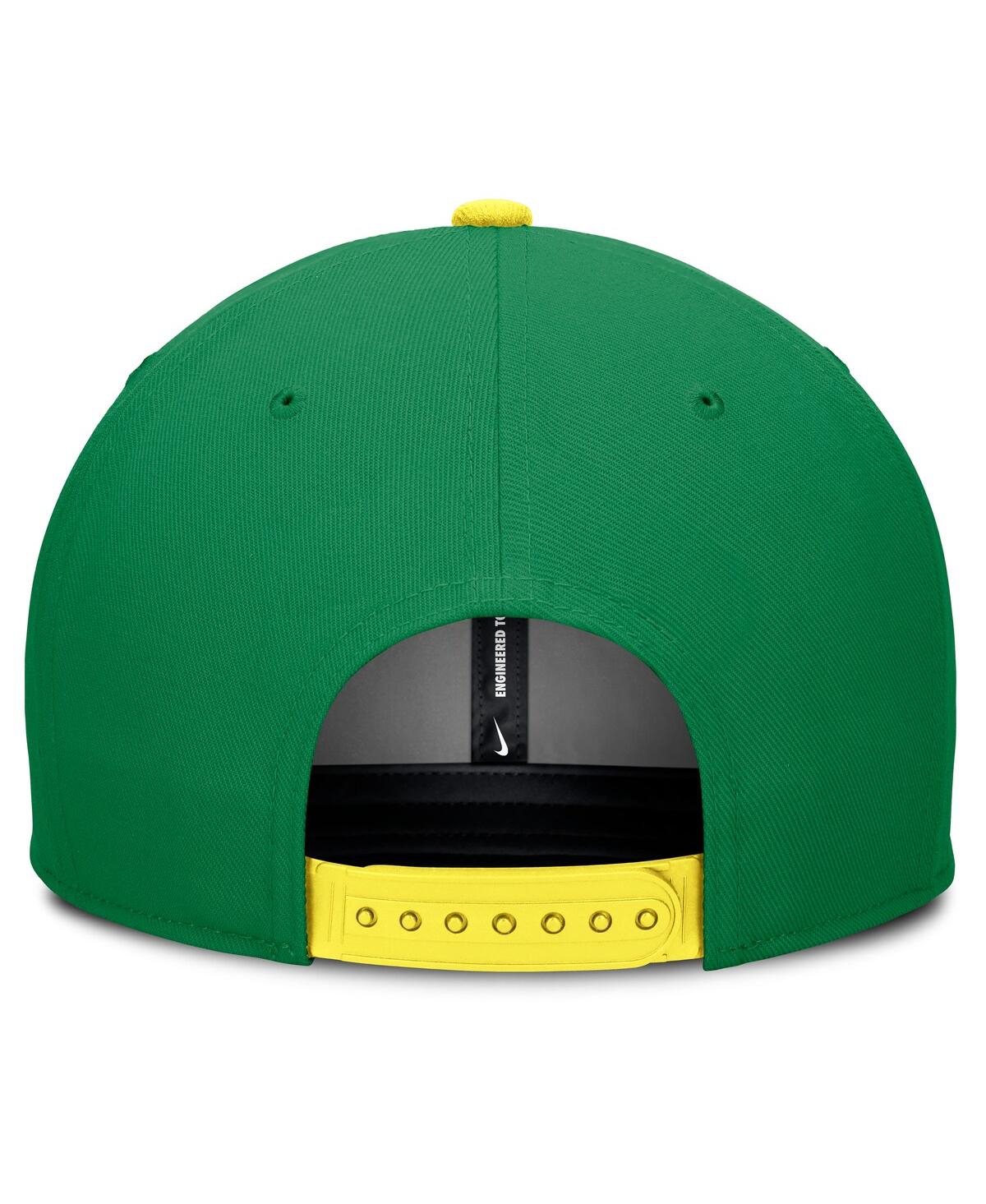 Nike Men's Green/cream Oregon Ducks Pro Legacy Script Snapback Hat