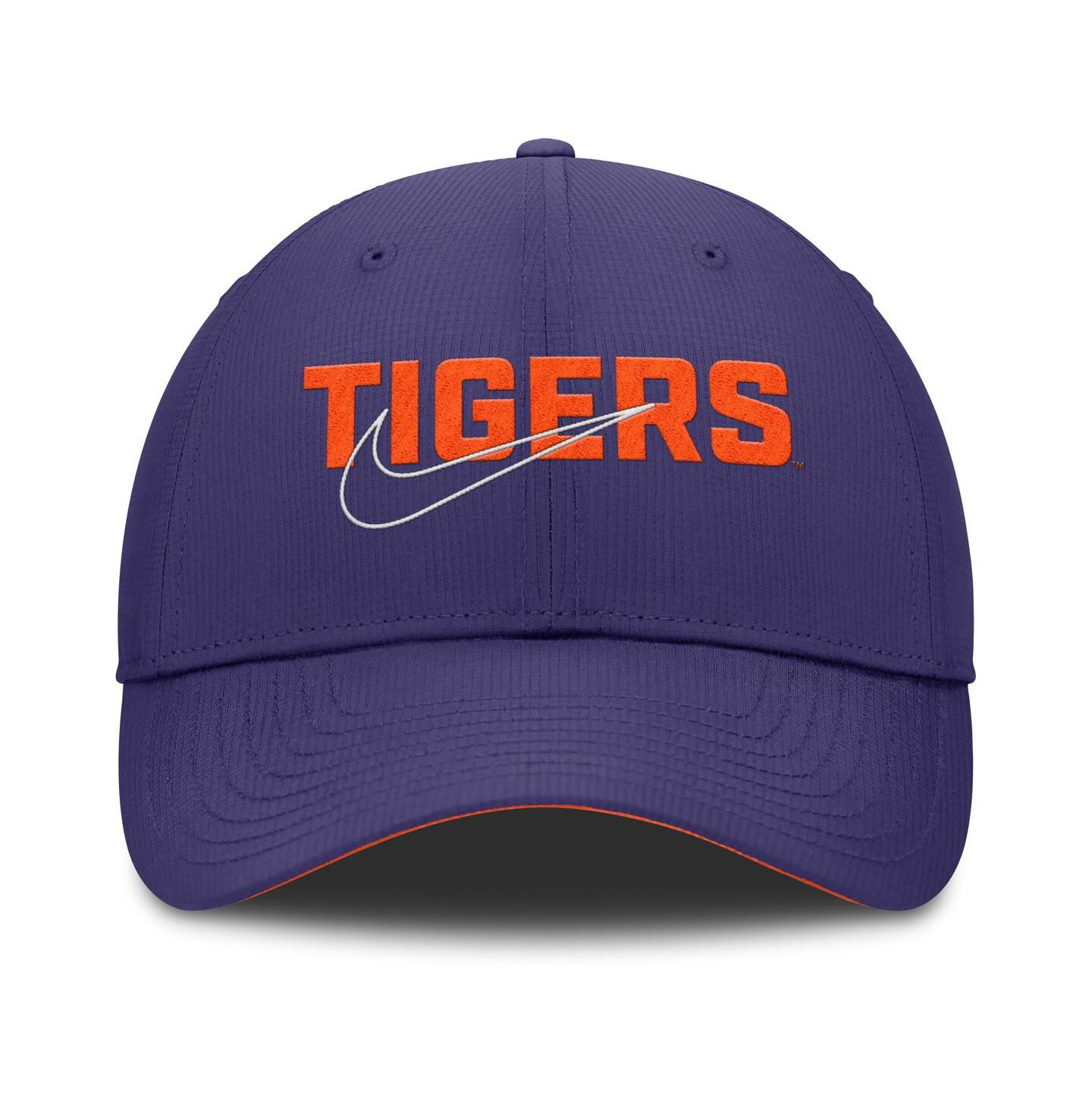 Мужская кепка Nike Purple Clemson Tigers Club Prep Performance Adjustable Hat — фото 2