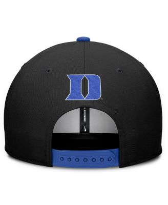Men's Black/Royal Duke Blue Devils 2025 Sideline Campus Pro Local Snapback Hat