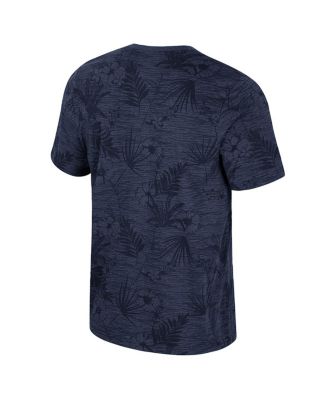 Men's Navy Michigan Wolverines Floral Printed T-Shirt