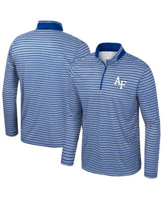 Colosseum - Men's Royal Air Force Falcons Striped Quarter-Zip Top
