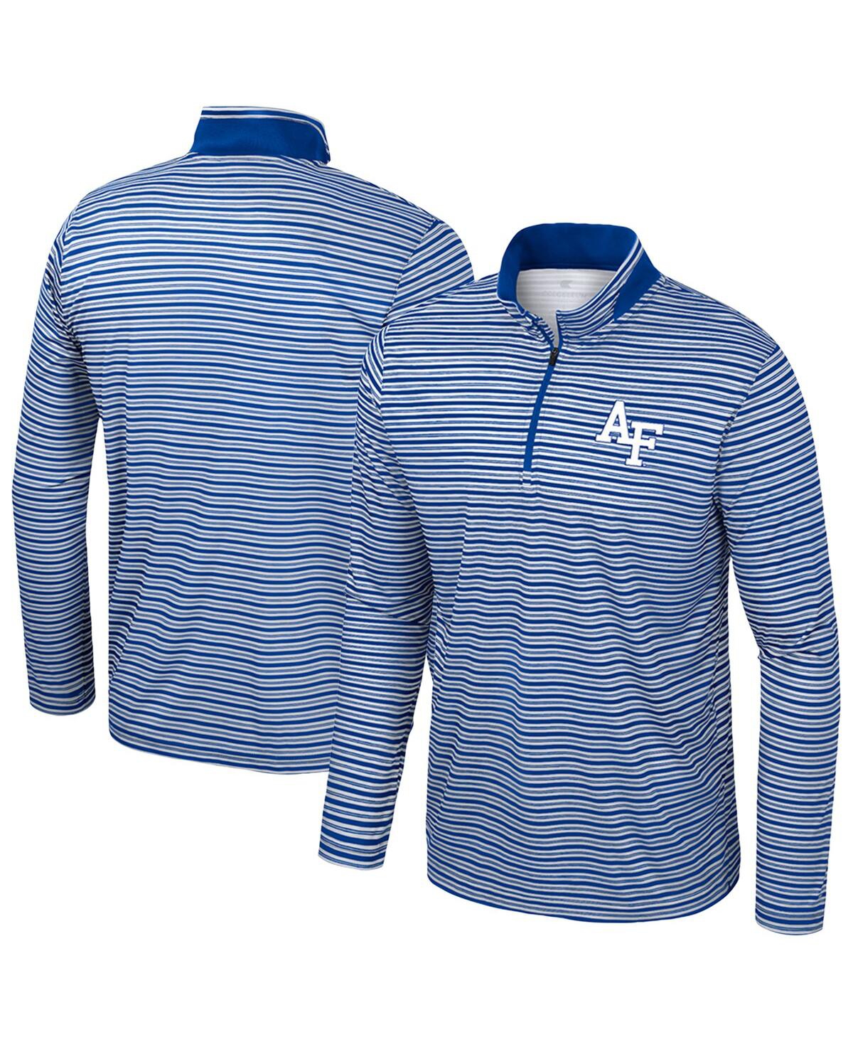 Men's Royal Air Force Falcons Striped Quarter-Zip Top - Royal