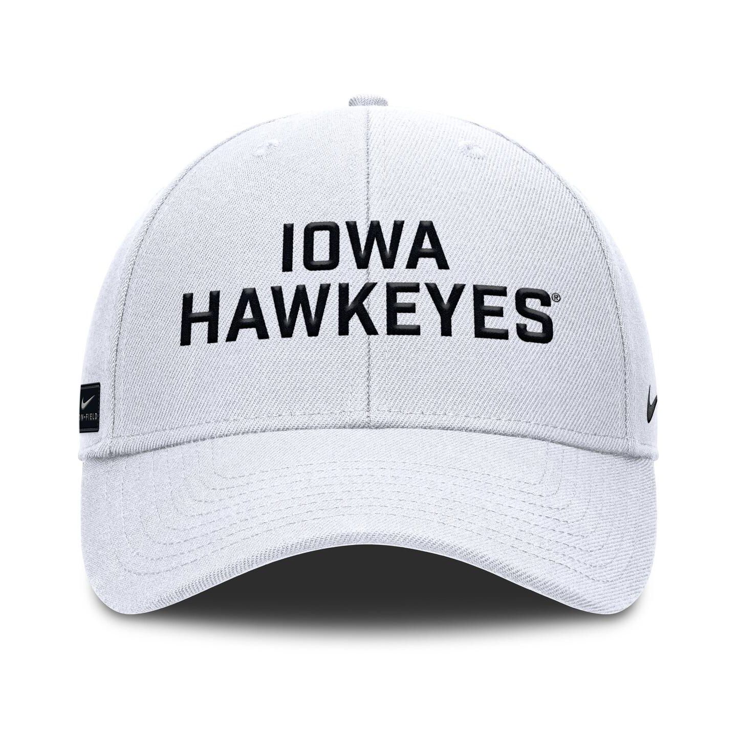 Мужская кепка Nike White Iowa Hawkeyes Rise Practice Adjustable Hat — фото 2