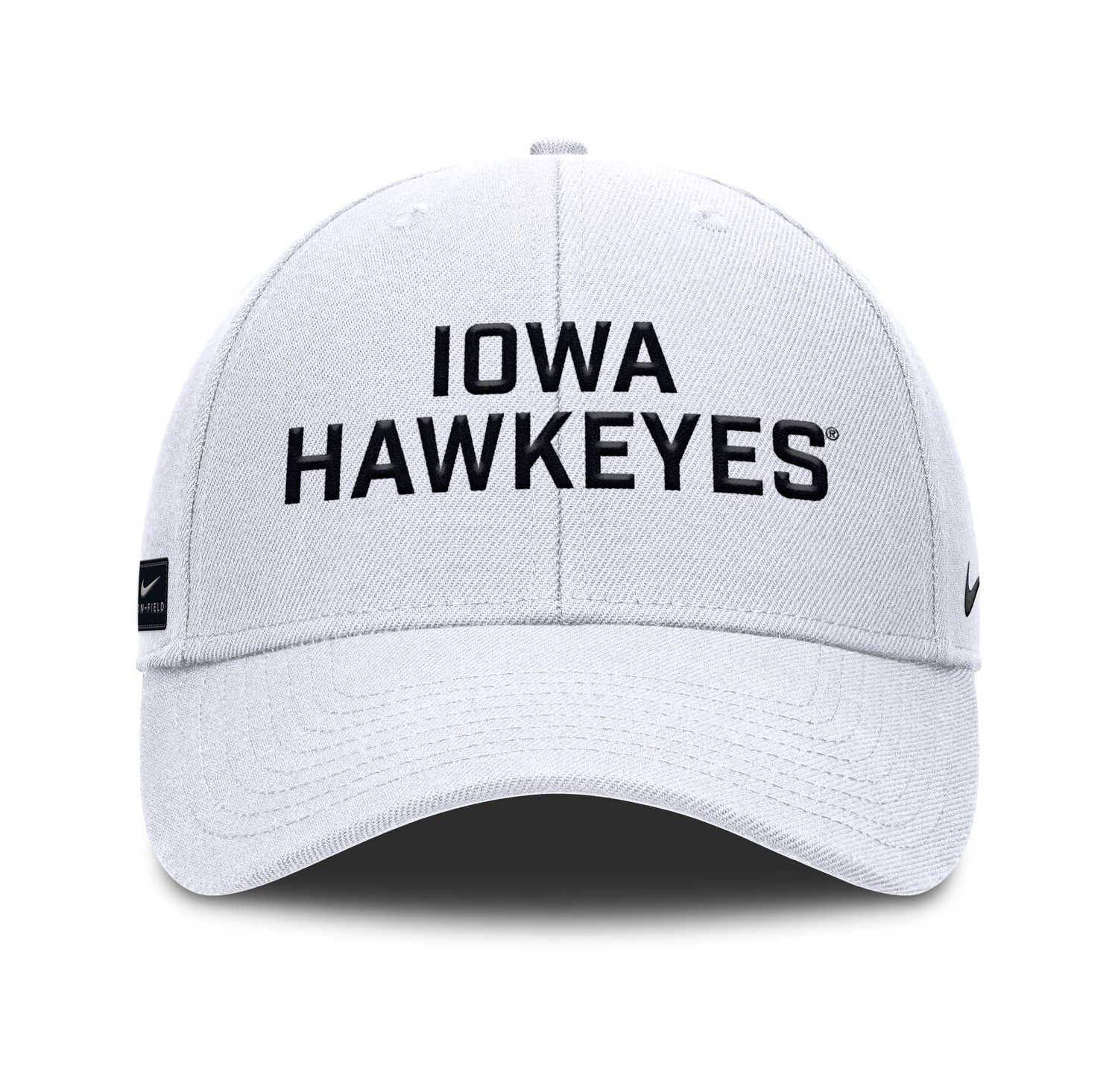 Men's White Iowa Hawkeyes Rise Practice Adjustable Hat