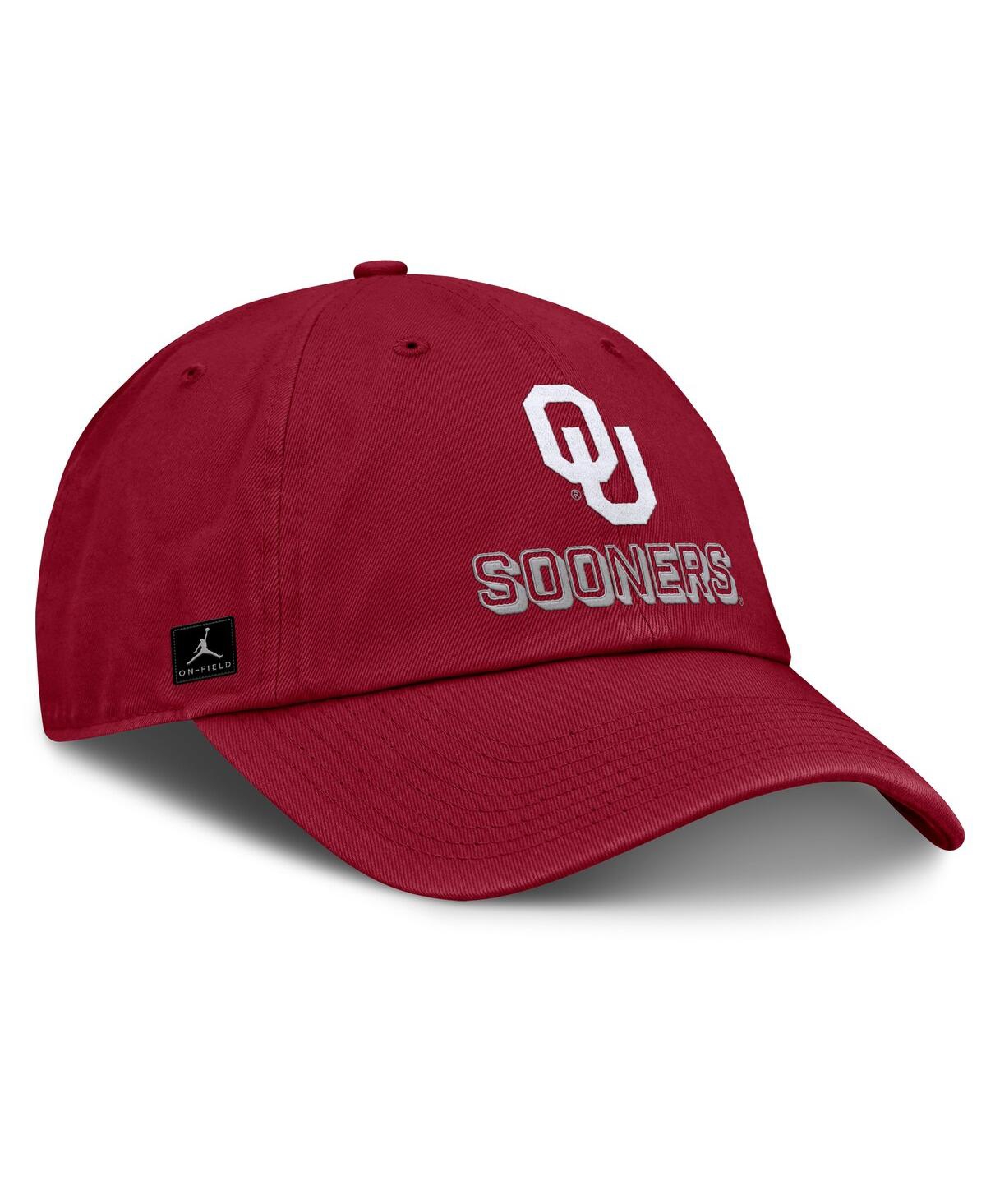 Jordan Men's Crimson Oklahoma Sooners 2025 On-field Club Adjustable Hat In Red