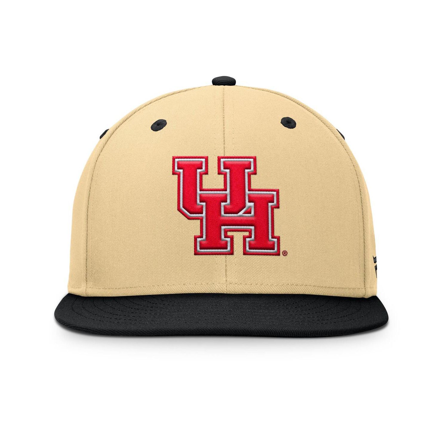 Men's Gold/Black Houston Cougars Balance Fitted Hat