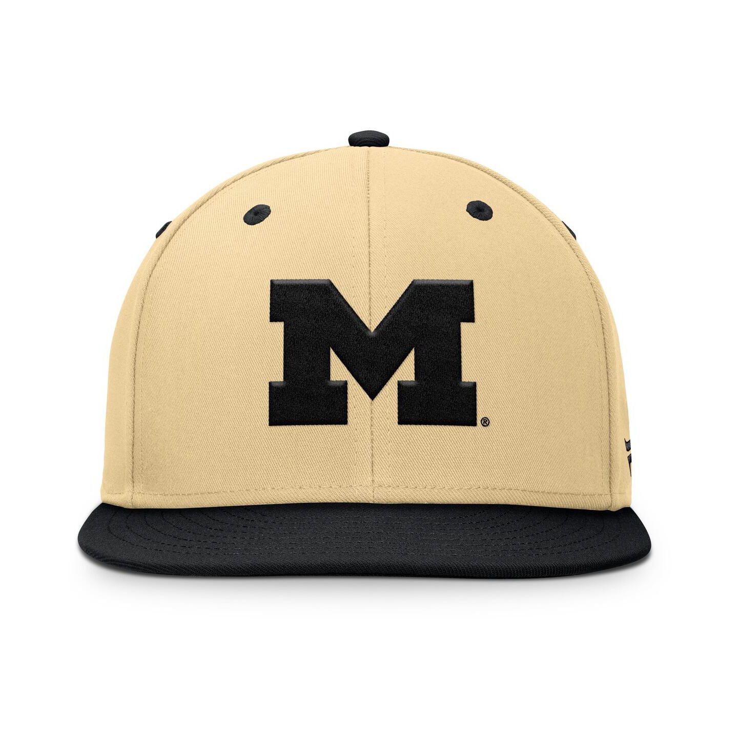 Мужская кепка Fanatics Gold/Black Michigan Wolverines Balance Fitted Hat — фото 2