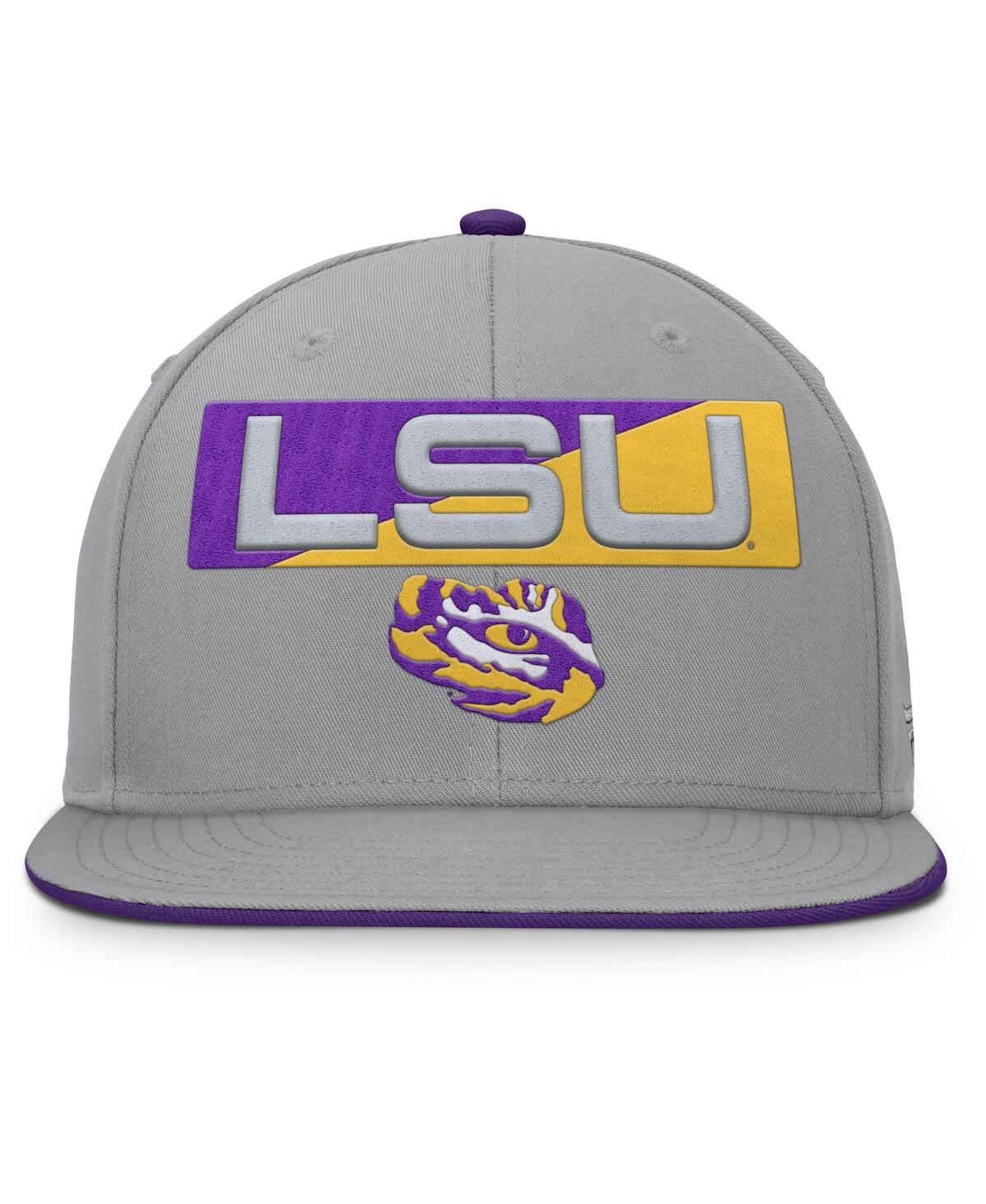 Fanatics Men's Gray Lsu Tigers Duo Snapback Hat In Gray