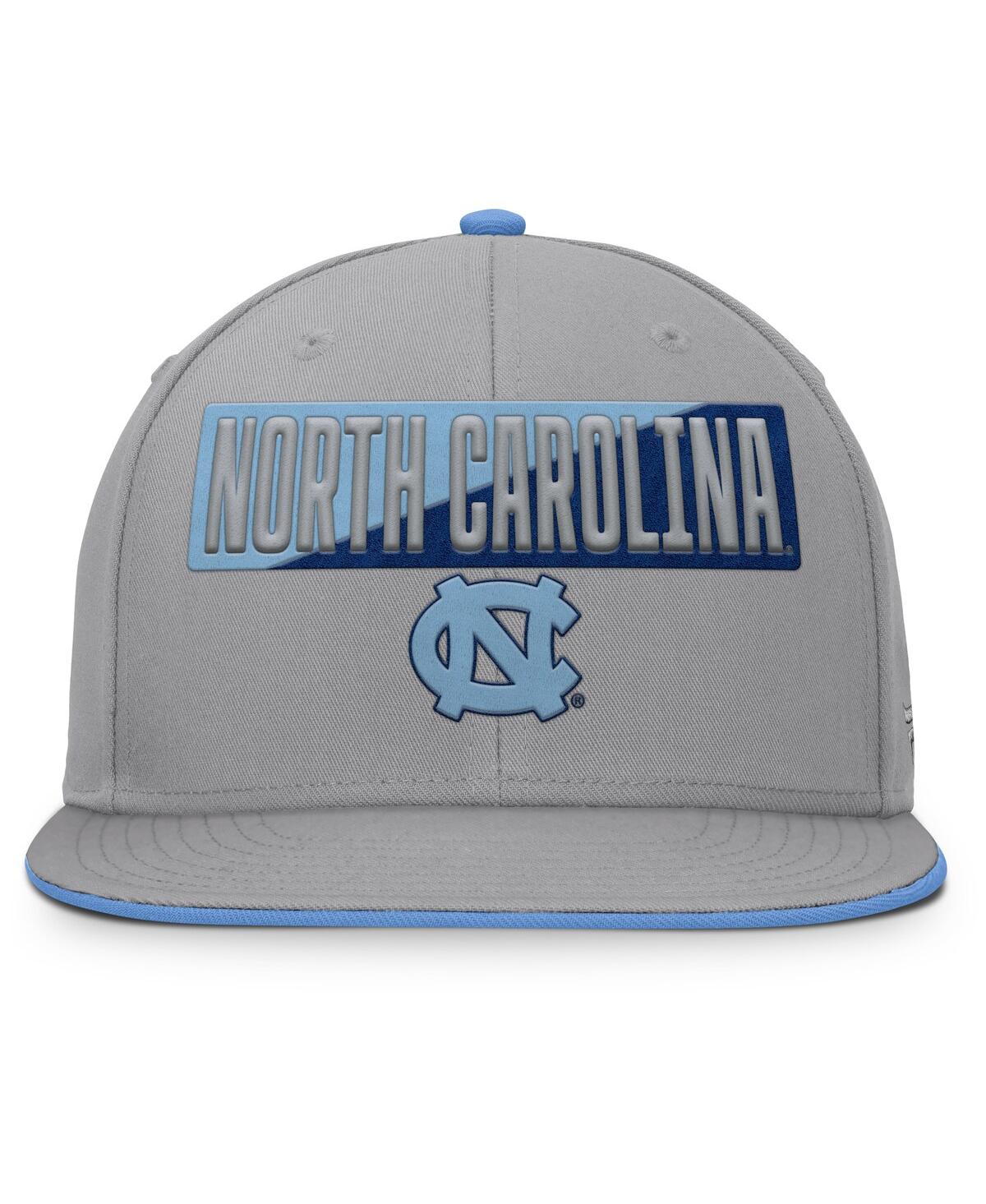 Fanatics Men's Gray North Carolina Tar Heels Duo Snapback Hat In Gray