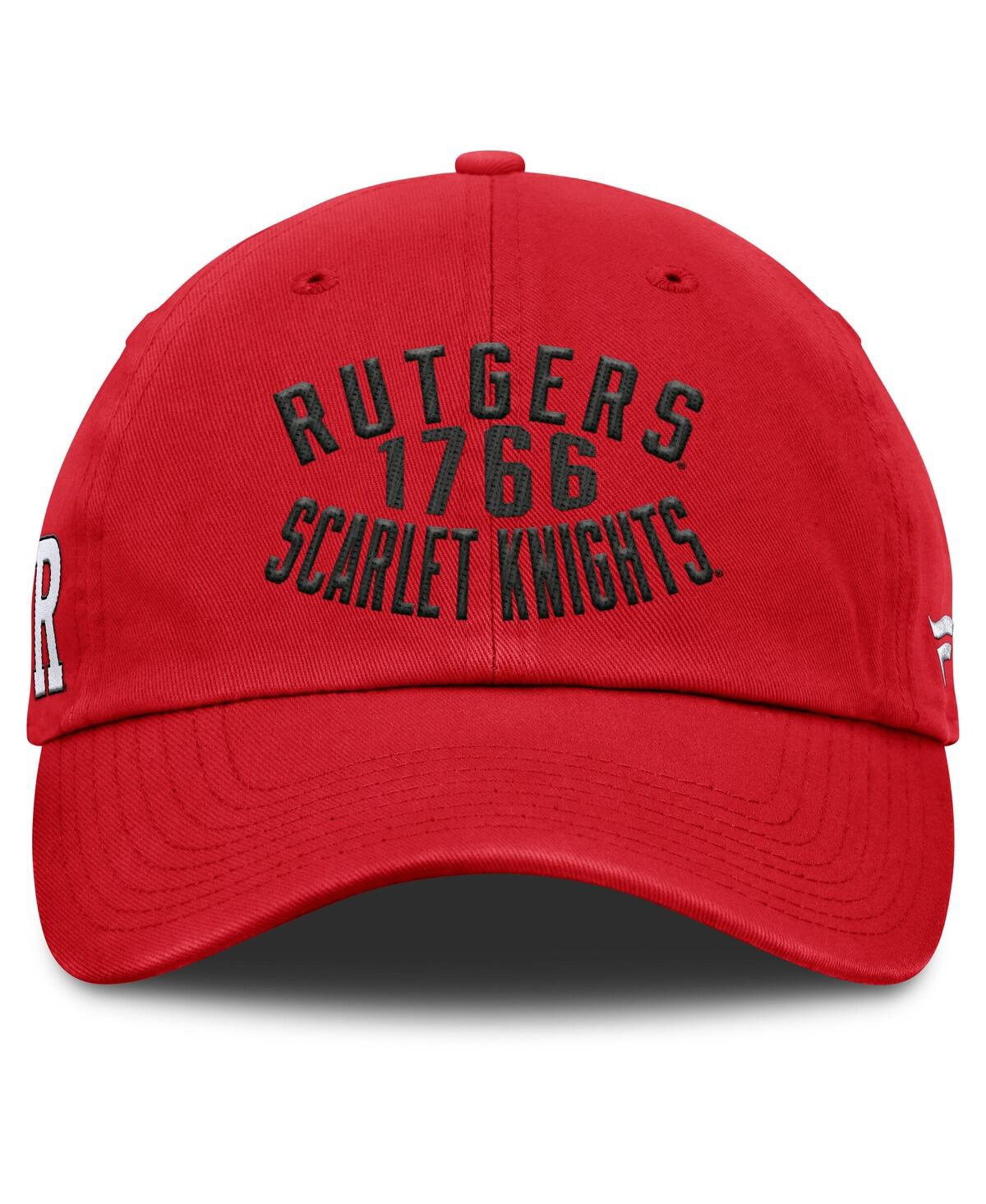 Fanatics Men's Scarlet Rutgers Scarlet Knights Archer Adjustable Hat In Red