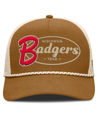 Men's Brown Wisconsin Badgers Trucker Adjustable Hat