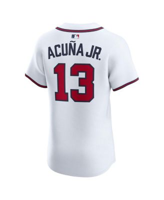 Men's Ronald Acuna Jr. White Atlanta Braves Home Elite Player Jersey
