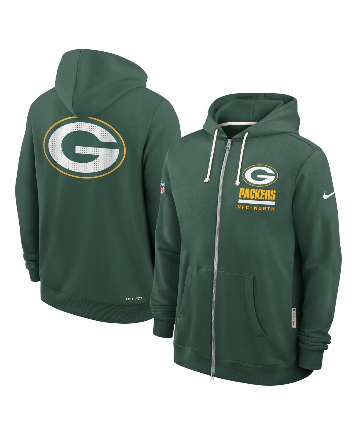 Nike Green Bay Packers Utility Player Sideline  Men's Dri-fit Nfl Full-zip Hoodie In Green