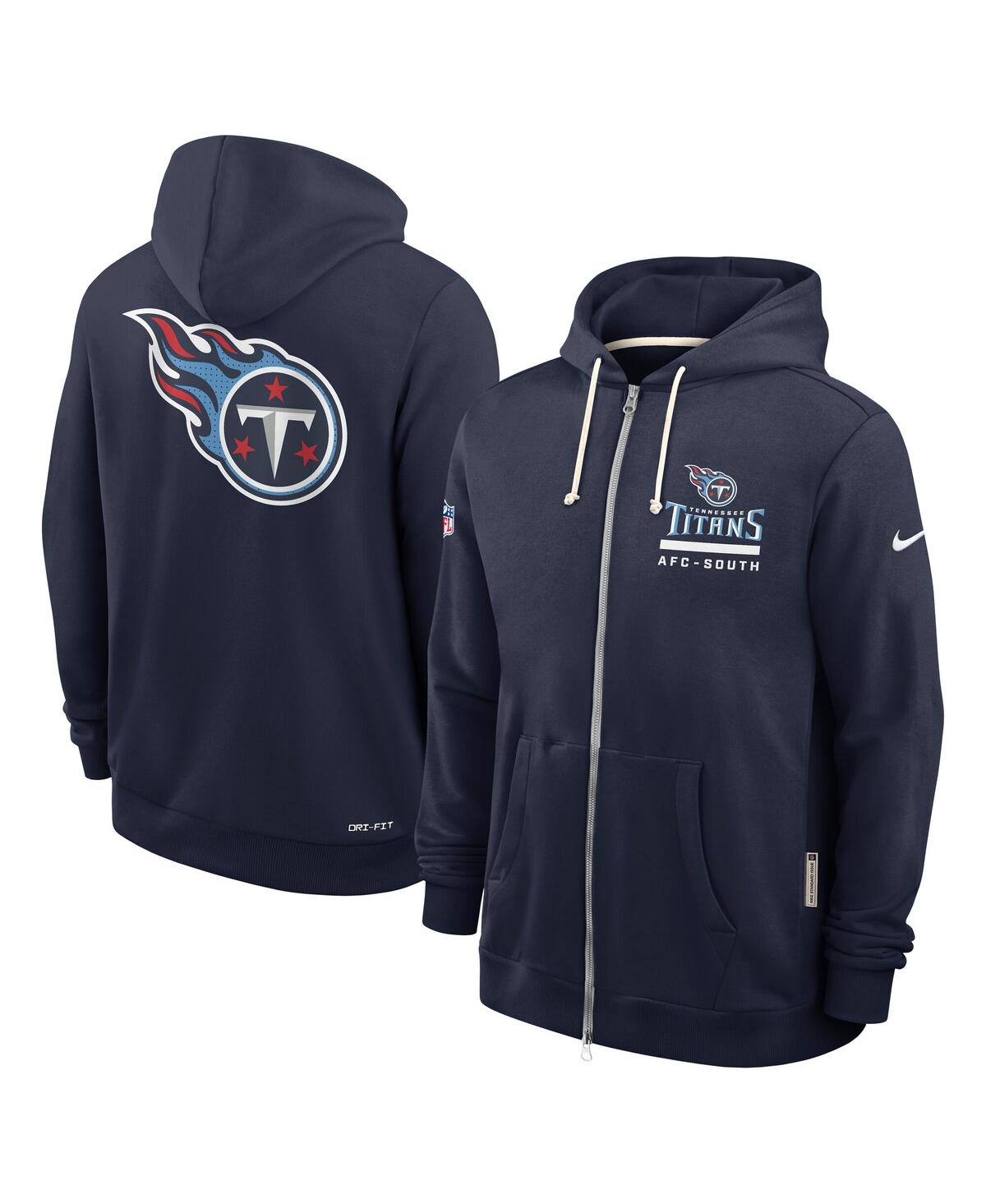 Nike Tennessee Titans Utility Player Sideline  Men's Dri-fit Nfl Full-zip Hoodie In Blue