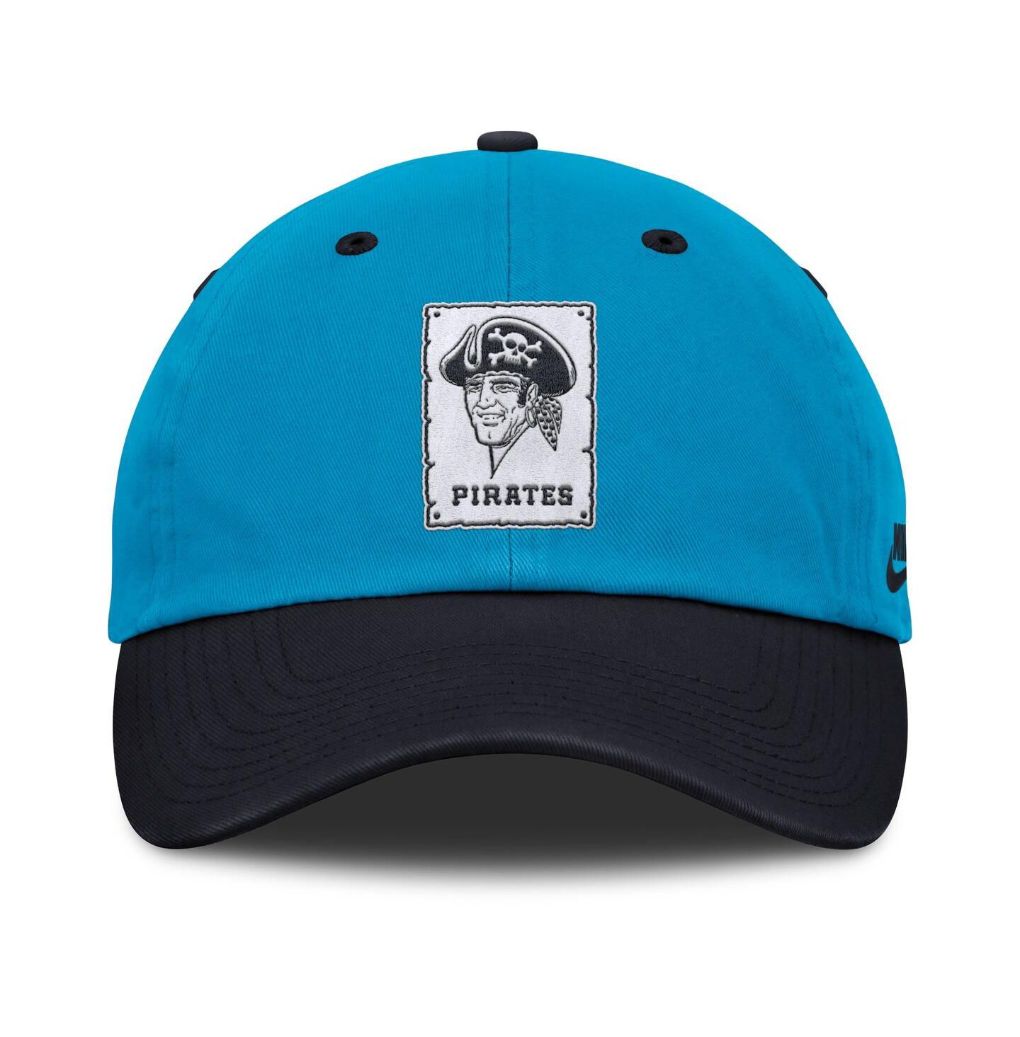 Мужская кепка Nike Blue/Navy Pittsburgh Pirates Neon 90s Club Adjustable Hat — фото 2