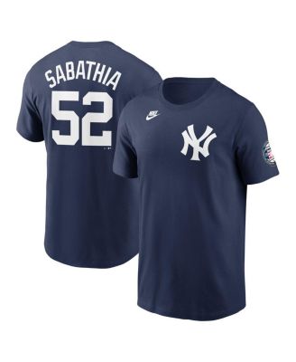 Nike - Men's CC Sabathia Navy New York Yankees 2025 Baseball Hall of Fame Retired Name Number T-Shirt