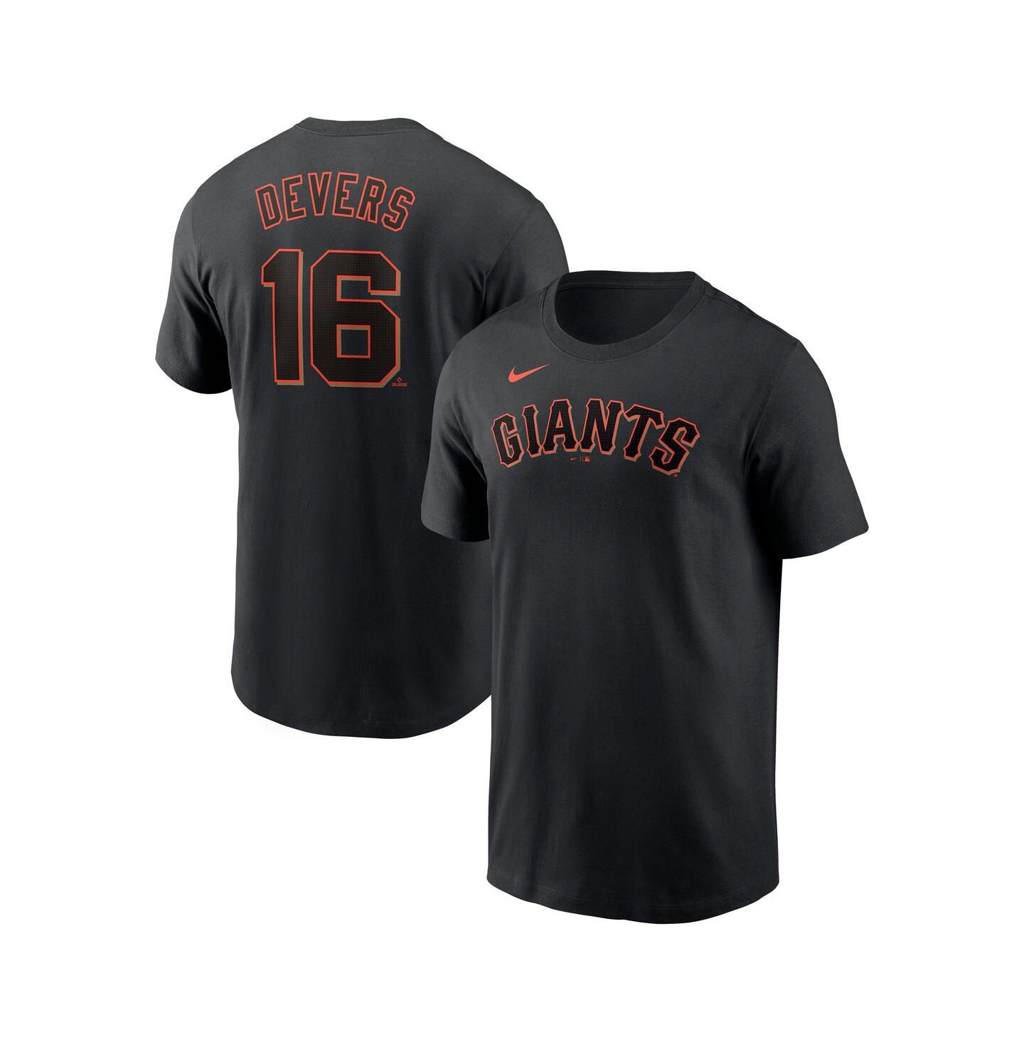 Мужская футболка Nike Rafael Devers Black San Francisco Giants Name & Number — фото 1
