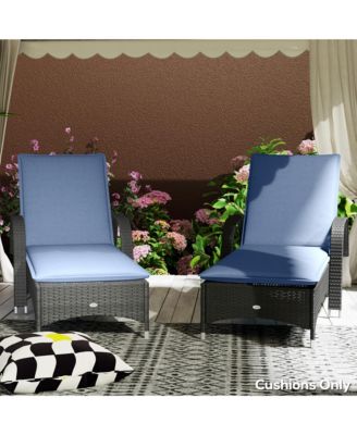 2PCS Chaise Lounge Chair Cushion, 76" x 23"