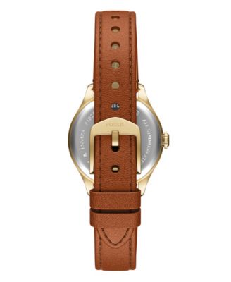Fossil Women's Gilmore Three-Hand Brown Croco Leather Watch, 28mm