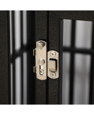 Heavy Duty Steel Dog Crate Kennel with Wheels and 1 Access Door,